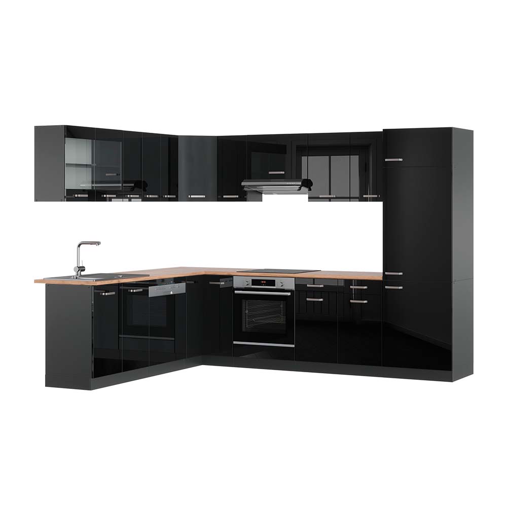 Vicco Cuisine R-Line, Chêne doré/anthracite, 300cm , PT Anthracite | Leroy Merlin