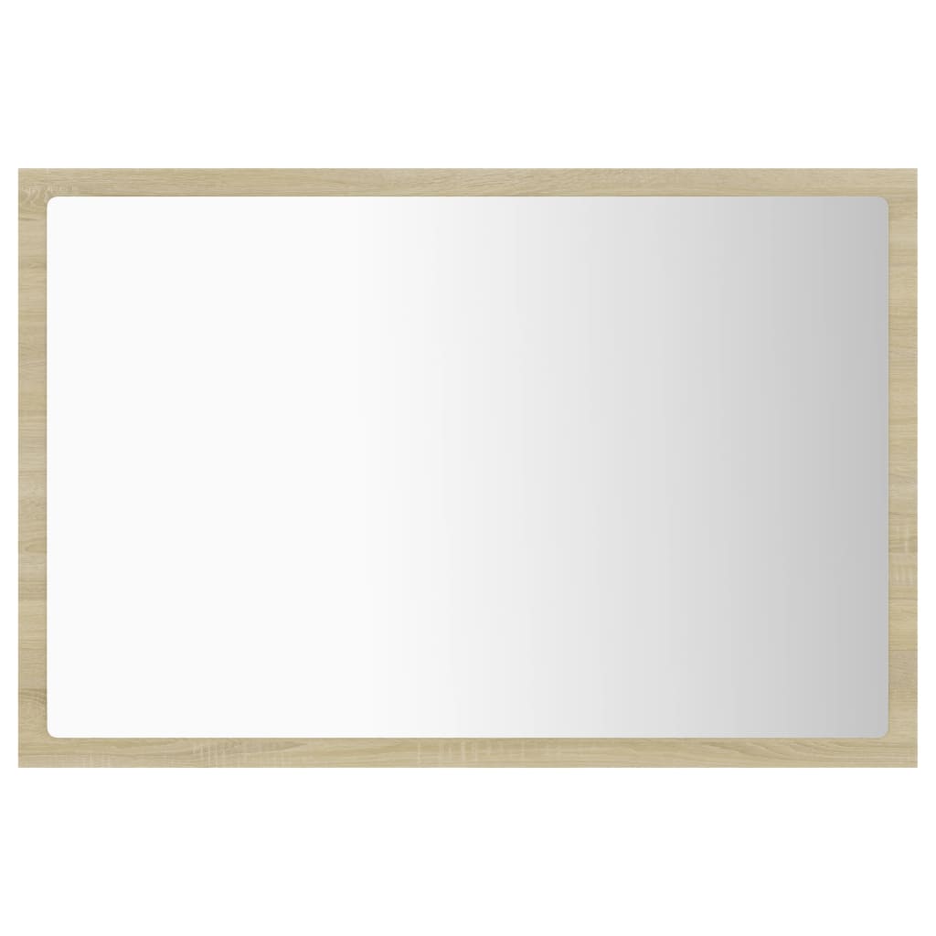 Miroir LED de salle de bain Chêne sonoma 60x8,5x37 cm Aggloméré vidaXL - 2