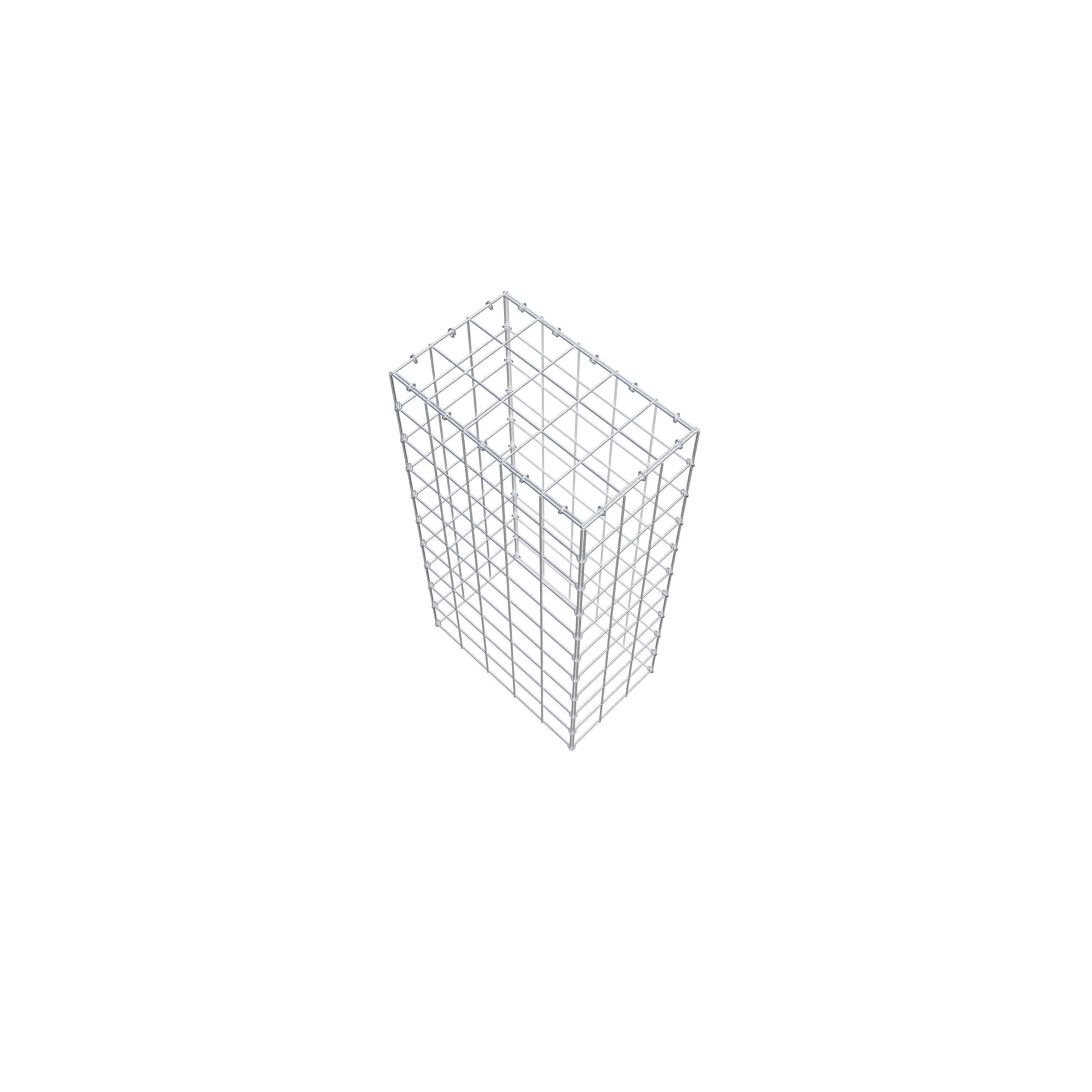 Gavión para apilar en acero galvanizado 100x50x30cm (LxAxP), malla 10 x 10cm, Anillo en C, sin rejilla inferior - 4