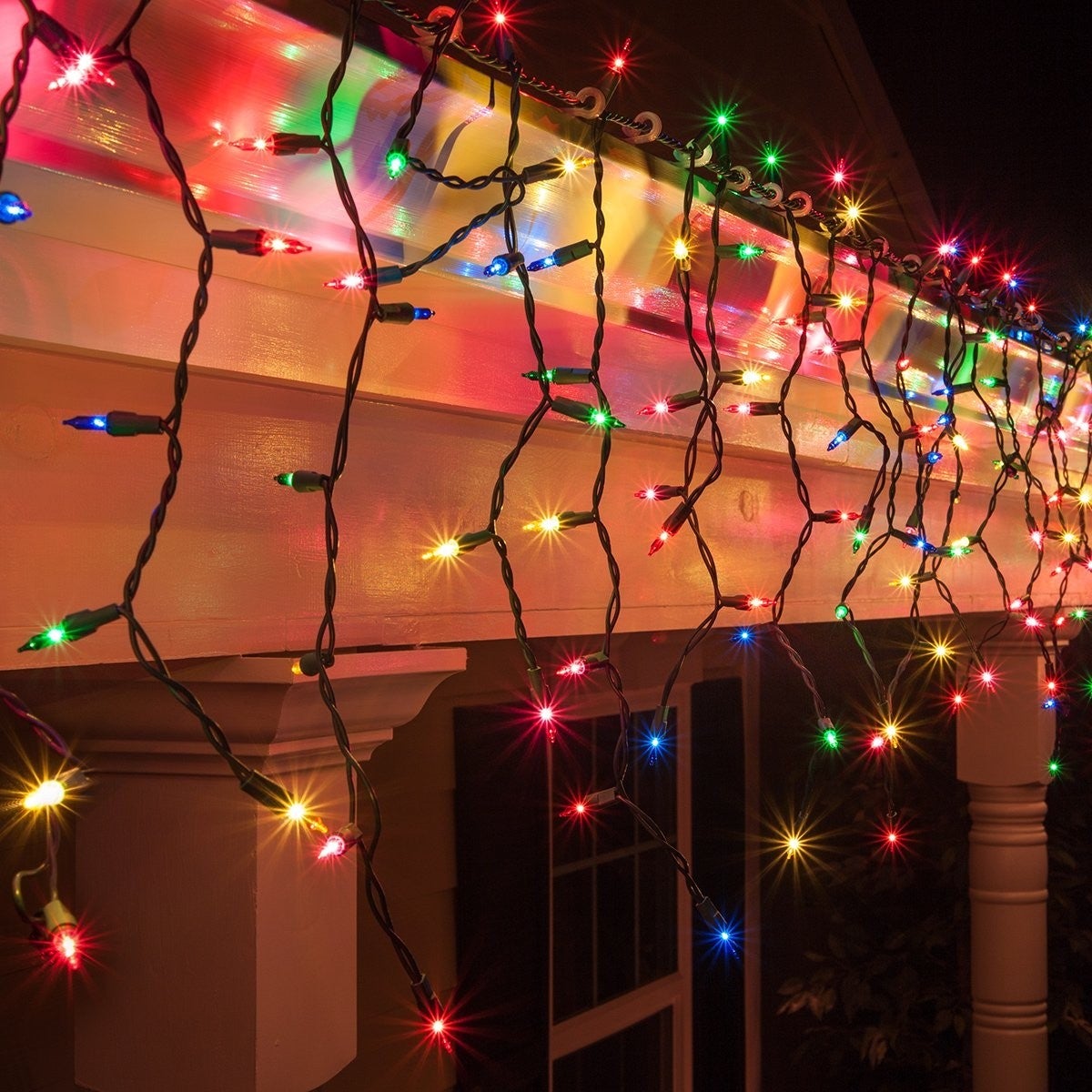 Instalatie de Craciun Flippy franjuri 10 m, 286 LED-uri, multicolor, interconectabila