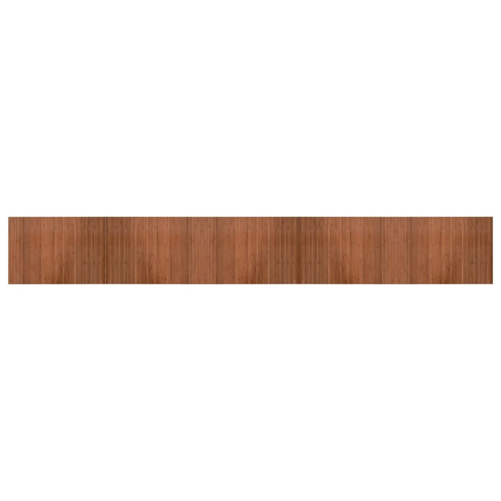 Tapis rectangulaire marron 70x500 bambou - 2