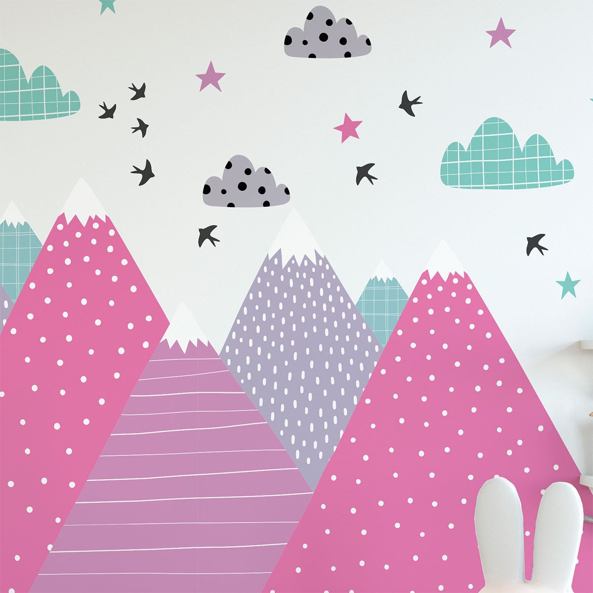 Adesivo bambino di montagna scandinavo unika - Sticker adesivo - adesivi murali - 120x180cm - 7