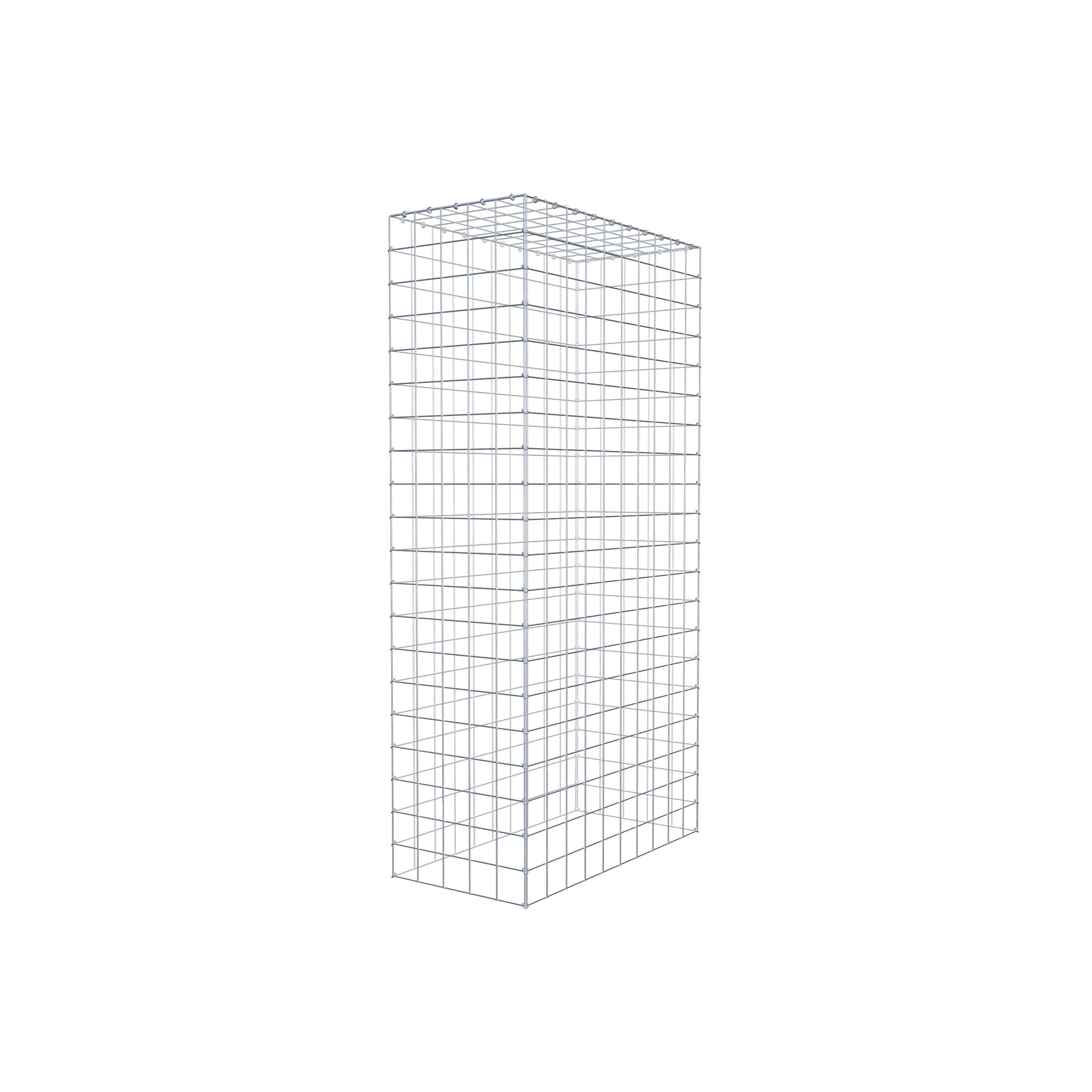 Gavión para apilar en acero galvanizado 200x100x50cm (LxAxP), malla 10 x 10cm, Anillo en C, sin rejilla inferior - 5