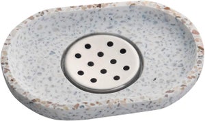 Porte-Savon Double Couche Céramique Et Acier Inox - Auto-Drainant, Pour Salle De Bain Ou Douche