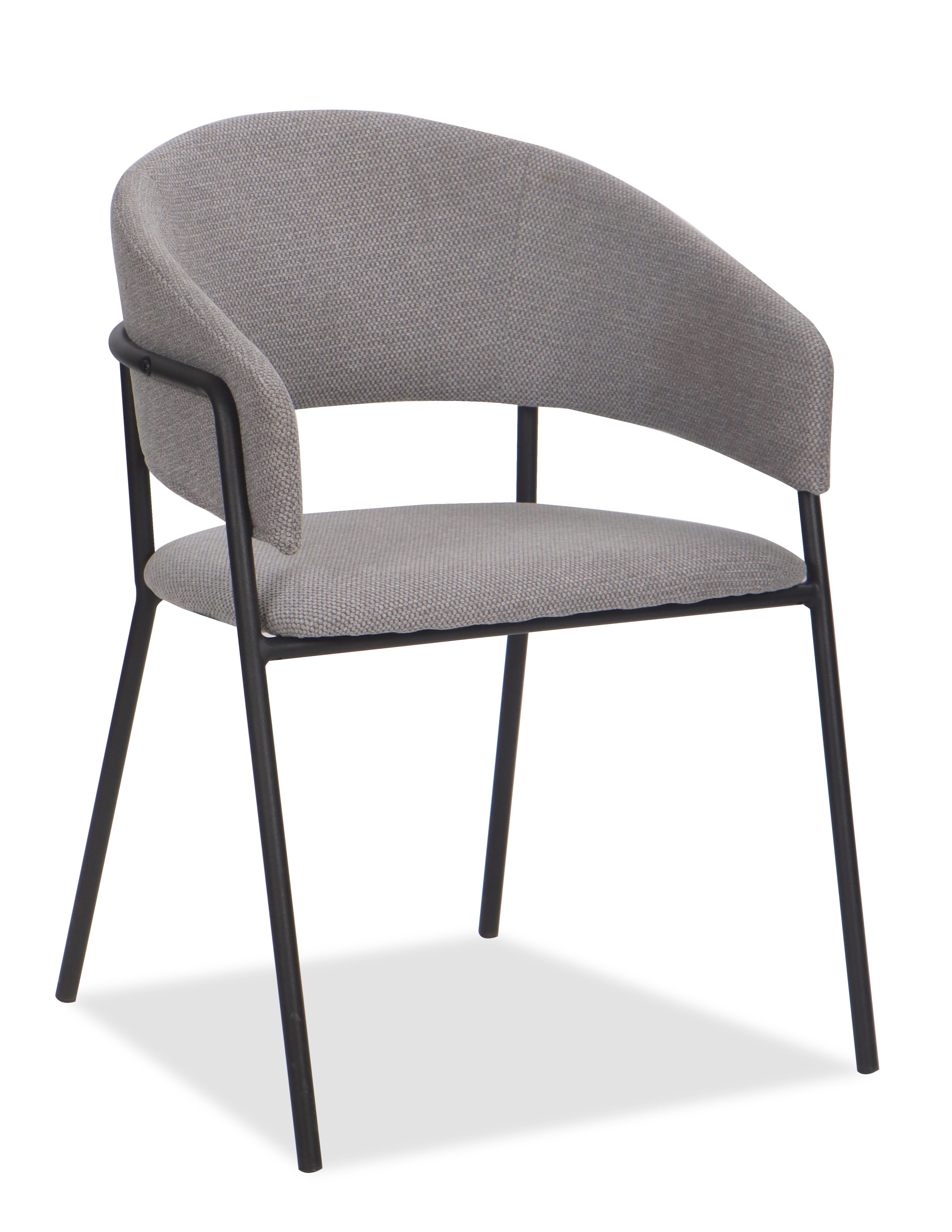 Krzesło tapicerowane glamour szenilowe OVO szare