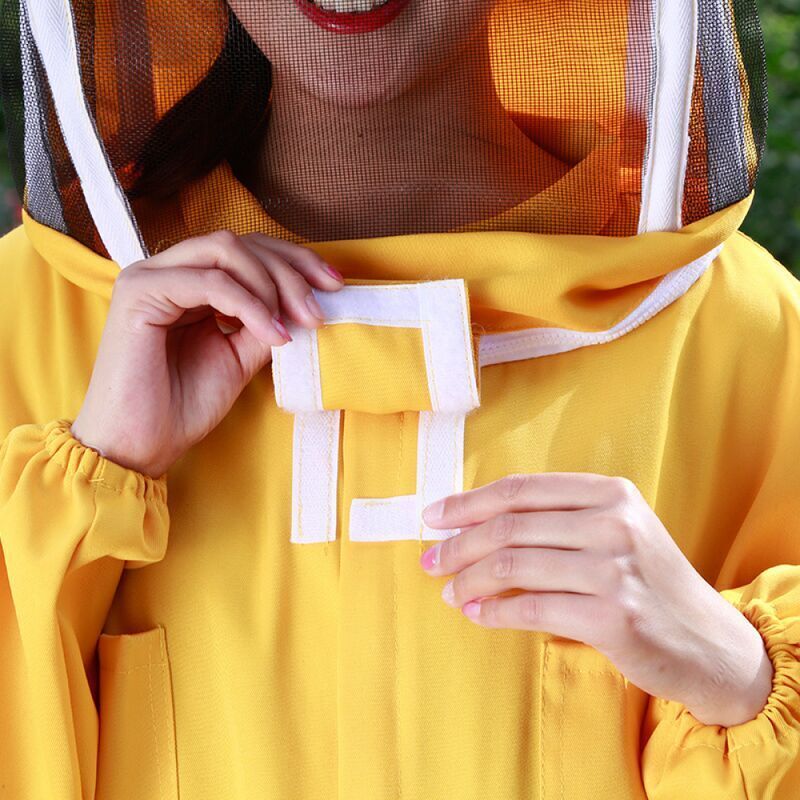 Combinaison d'apiculture professionnelle, avec gants d'apiculture et voile d'escrime, combinaison anti-guêpes confortable, XXL - 4