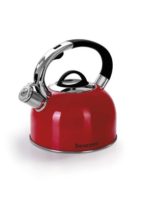 Bollitore Fischio 3L In Acciaio Inox, Caldaia Acqua Per Induzione Gas Elettrico, Manico Freddo Antiscottatura, Design Martellato - 3