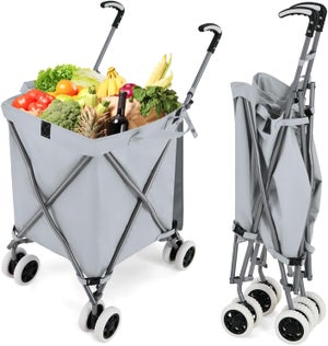 Carrello per la spesa pieghevole extra large su 2 ruote