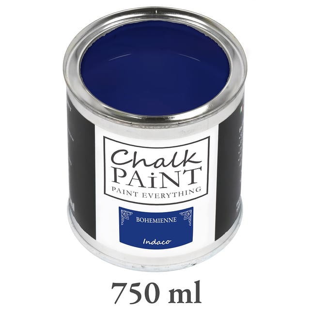 Peinture à la craie extra mate Chalk Paint Everything® - Repeint les meubles, les murs et les objets sans ponçage - Indaco 750 ml