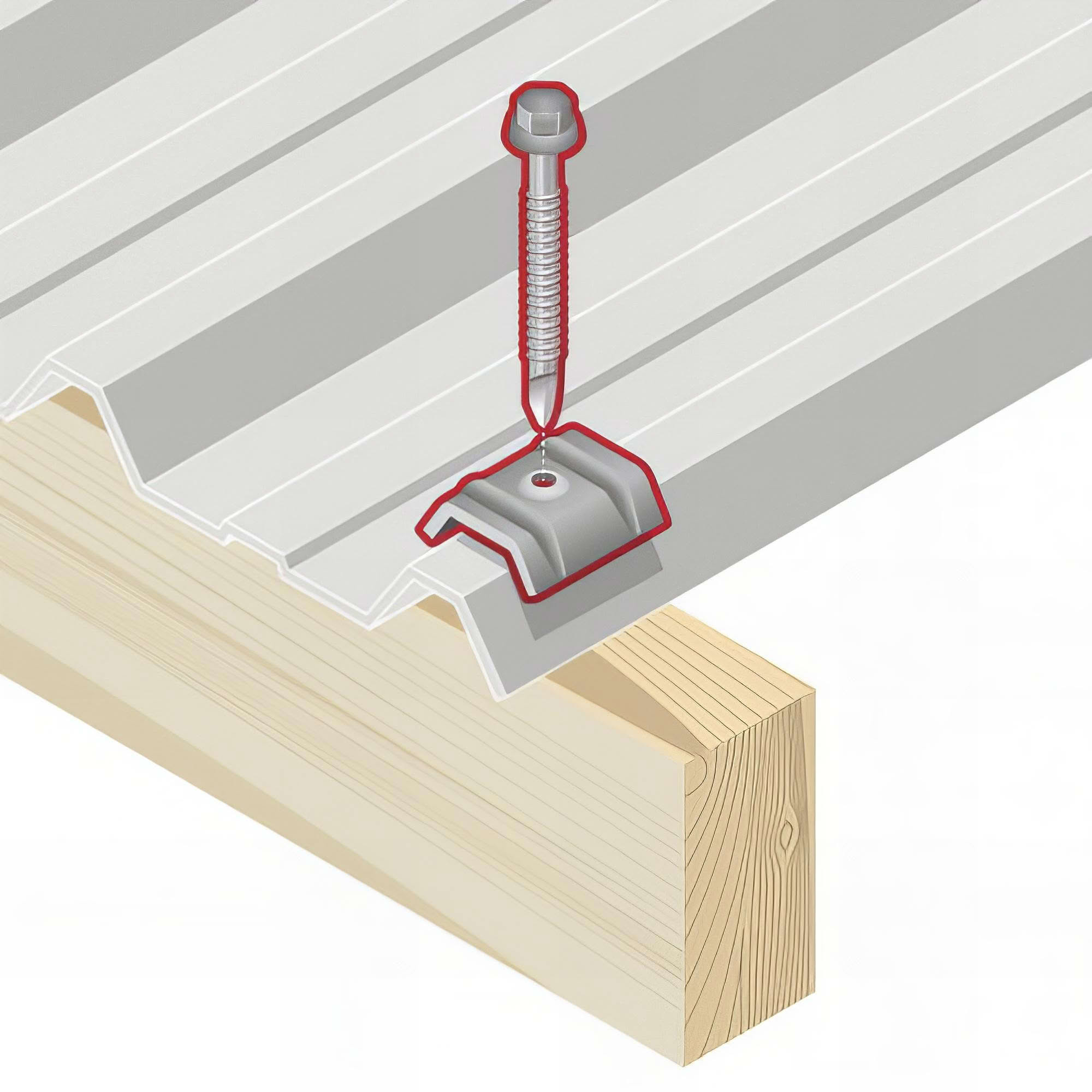 Vis fixation bac acier sur bois ral 7016 - Longueur : 150 - SCELLIT - 2