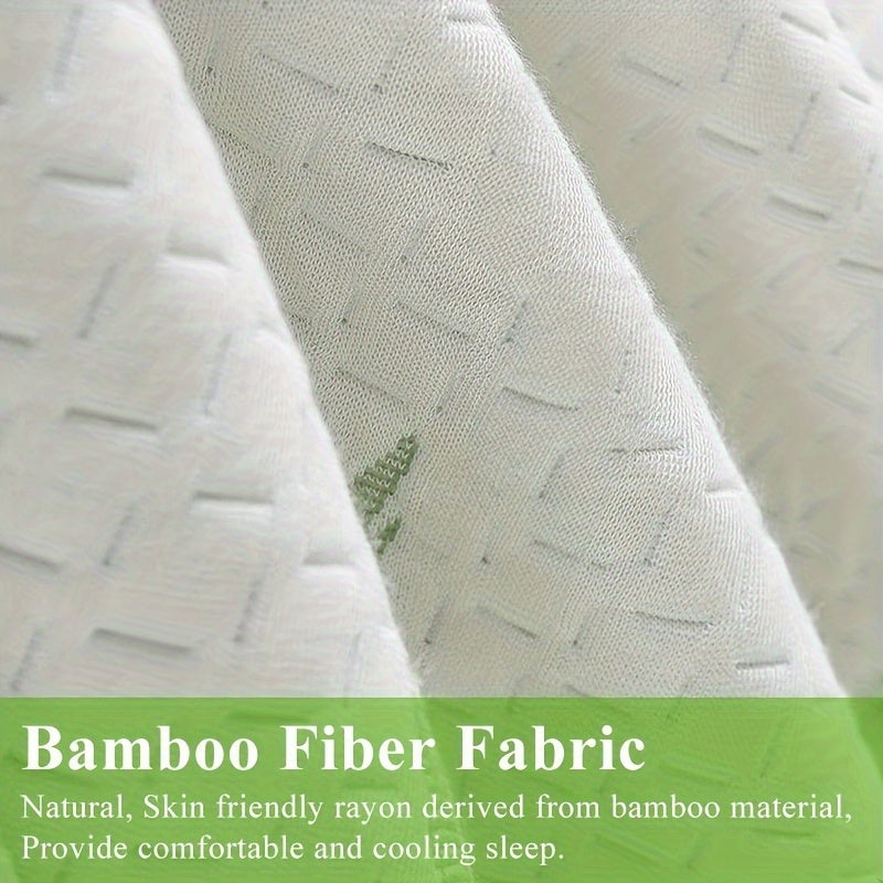 Protège-matelas en fibre de bambou jacquard, imperméable et respirant, ultra doux, pour la protection, lavable en machine, 200 x 220 x 30 cm - 8