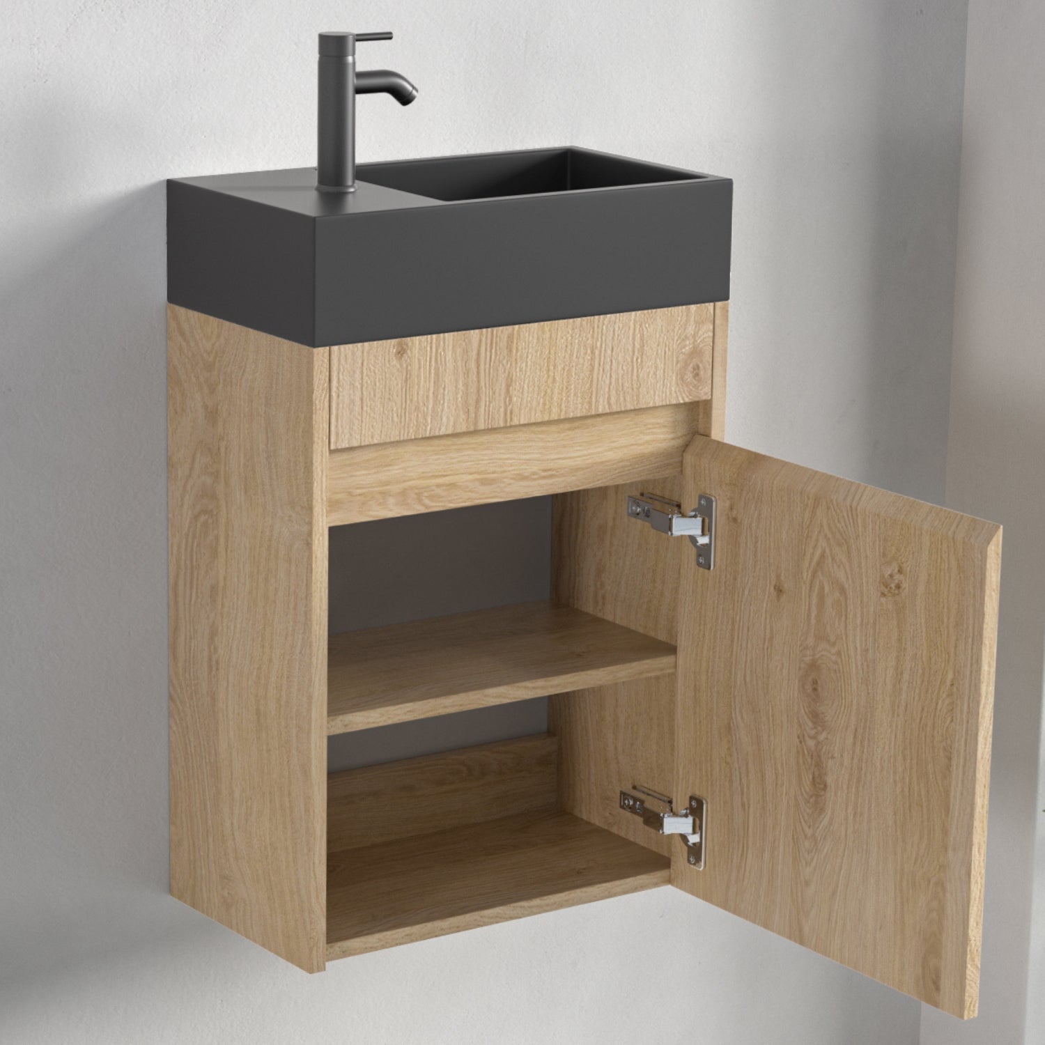 LOMAZOO meuble lave-mains Ibiza chêne clair - 40cm - 4