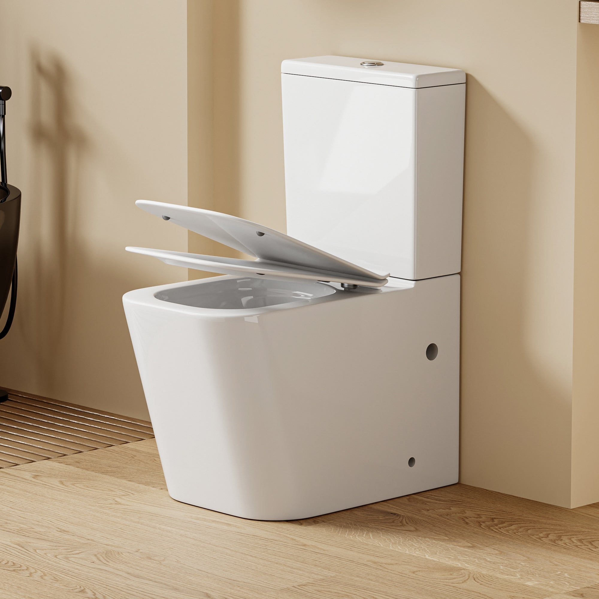 DILECI - WC à poser sans bride sortie horizontale (63x38x82cm) - Design ...