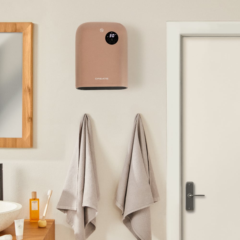 CREATE - WARM WALL - Grzejnik ścienny lub podłogowy z WiFi - Moka
