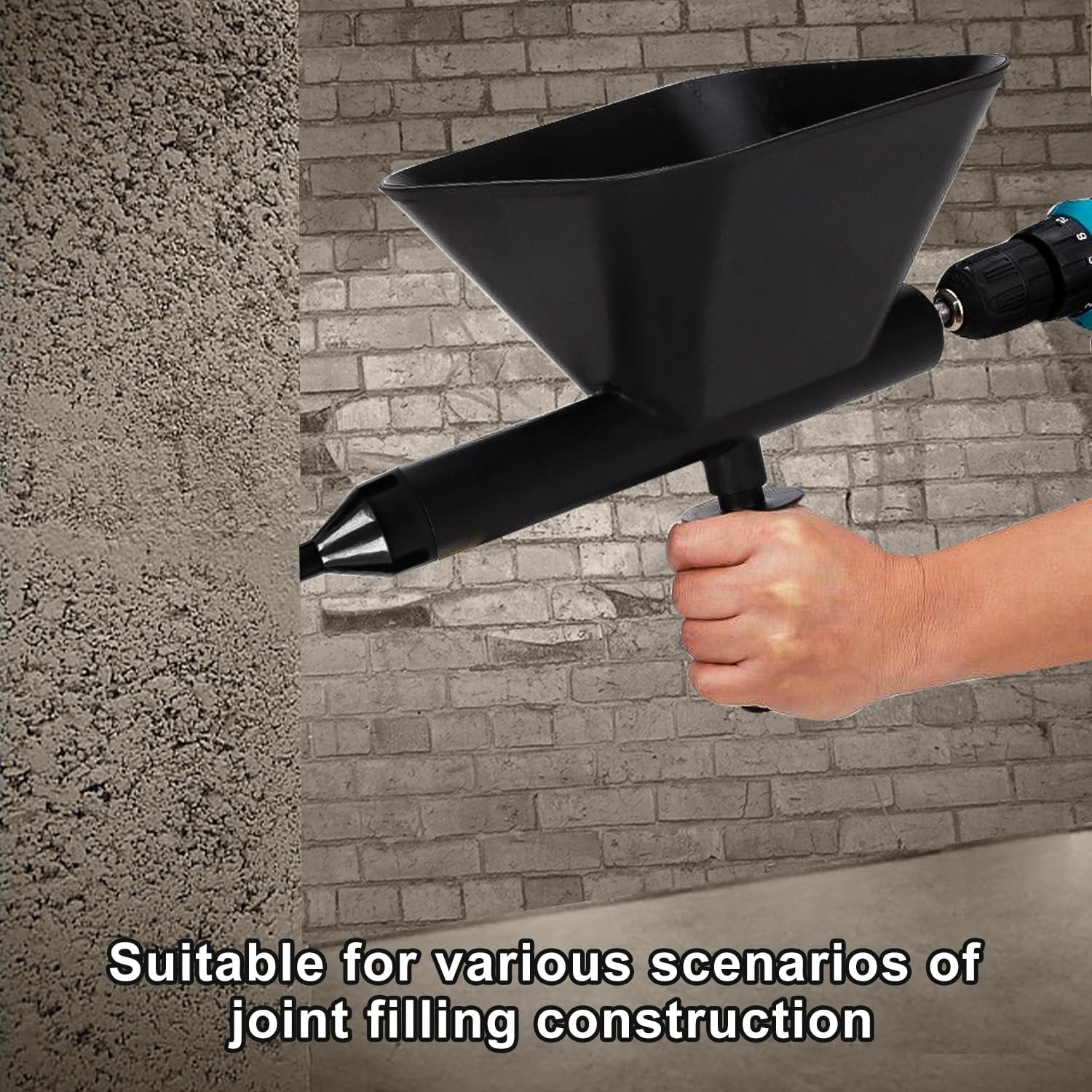 Pistolet Joint Électrique Portable avec 4 Embouts, Pistolet Ciment Électrique, Sans Perceuse Électrique, Jointoyeuse pour le Jointoiement de Mortier - 4
