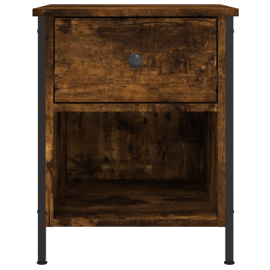 vidaXL Table de chevet chêne fumé 40x42x50 cm bois d'ingénierie - 5