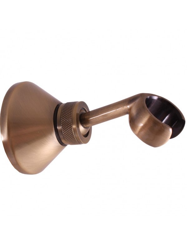 Mitigeur baignoire mural LABE en laiton bronze-Bronze-Avec douchette à support pivotant-Bronze-0--26--0 - 2