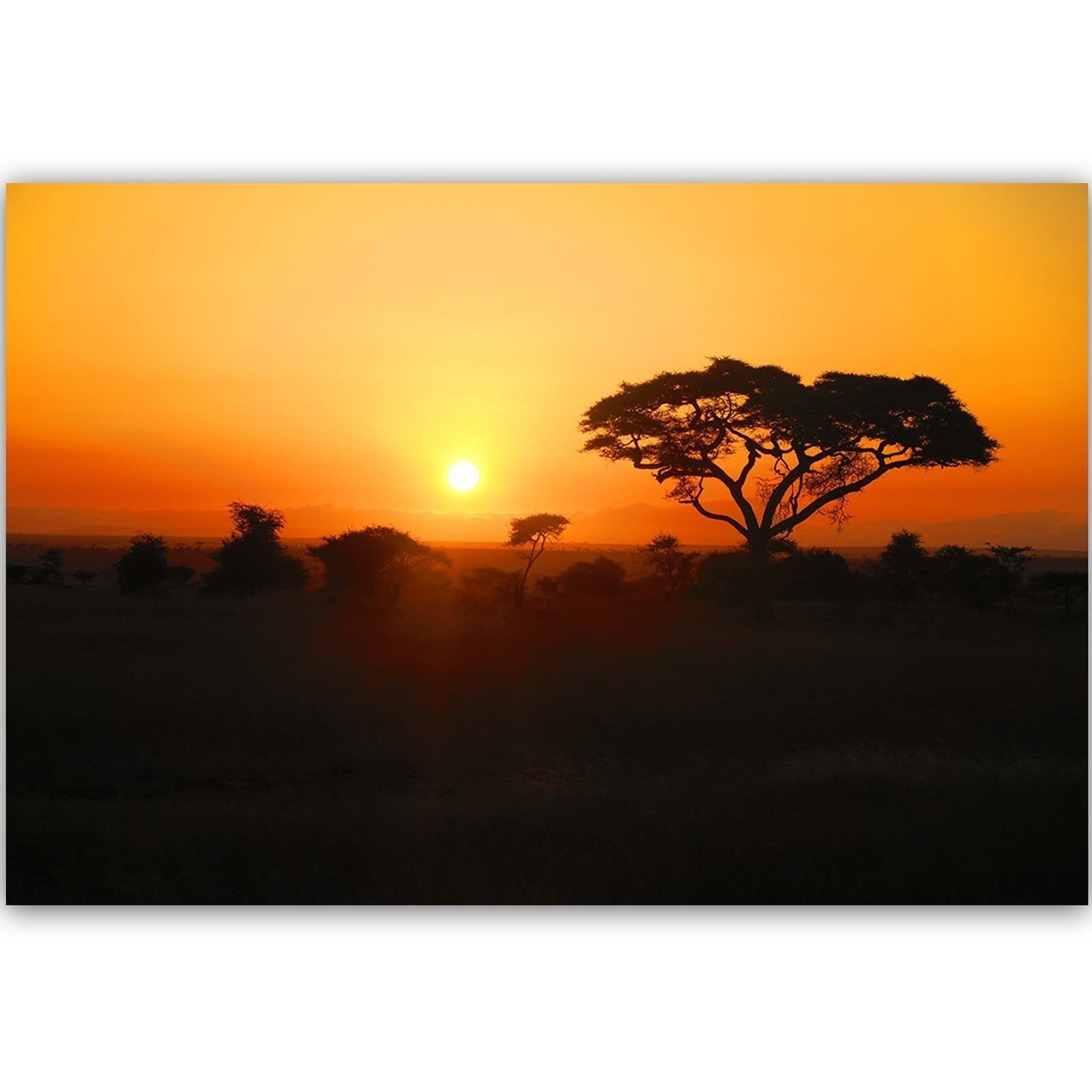 Tableau coucher de soleil africain - 60 x 40 cm - 2