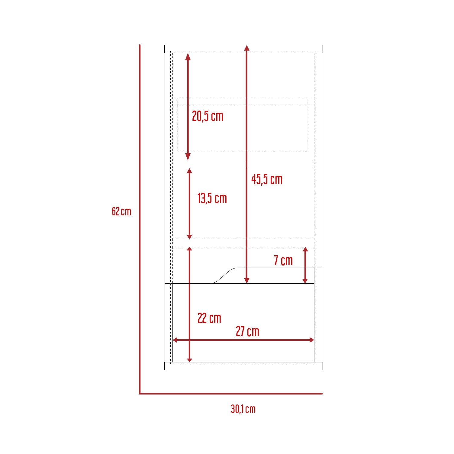 Armoire murale de salle de bain Laurent de 30 cm avec 1 porte, gris ...