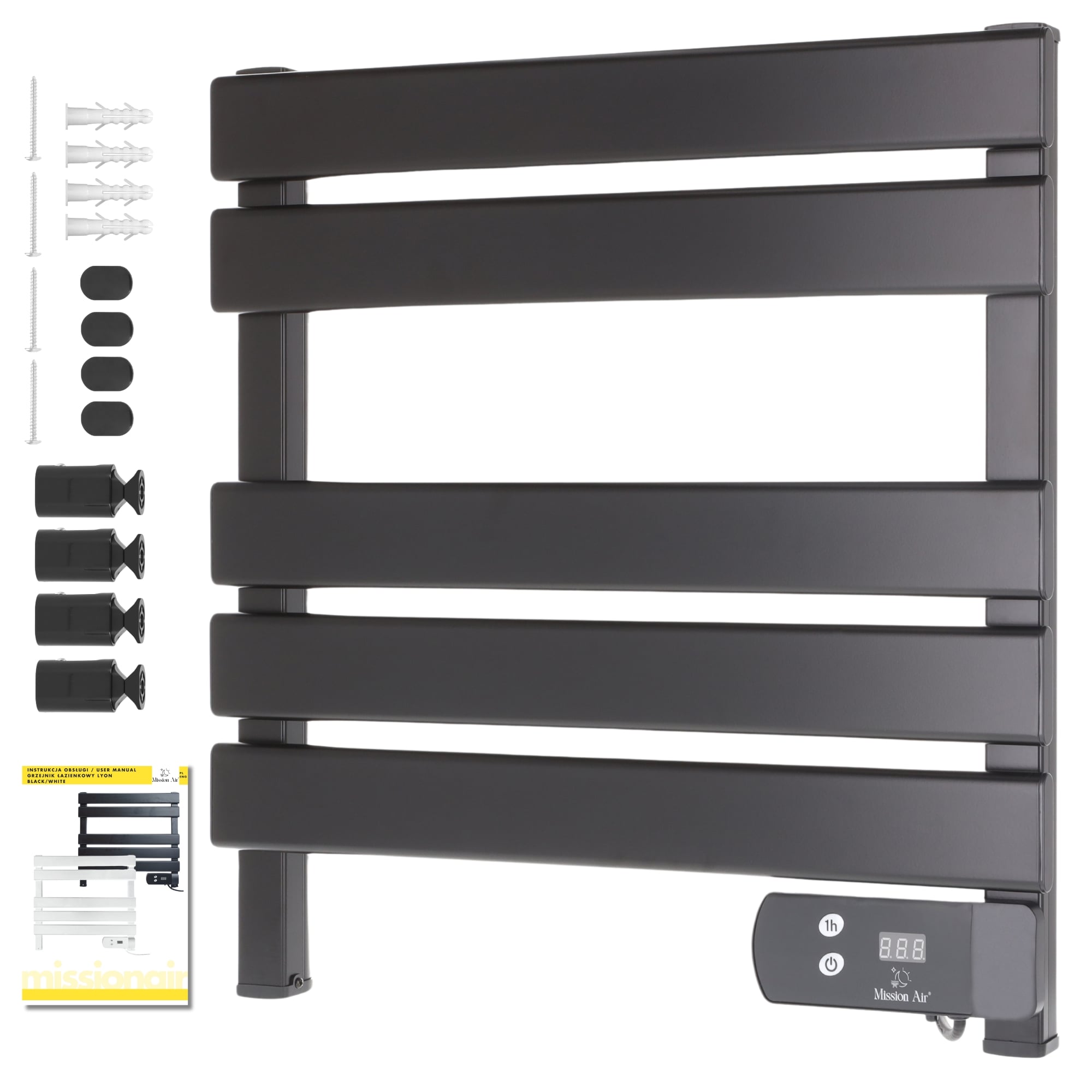 Grzejnik łazienkowy LYON 150W Black - 3