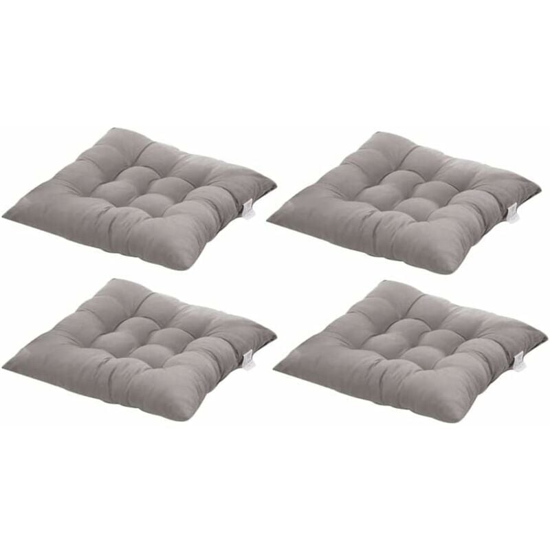 6 coussins de chaise carrée 40x40 coussin de siège coussin de décoration intérieure coussin matelassé chaise coussin de chaise bureau confortable - 3
