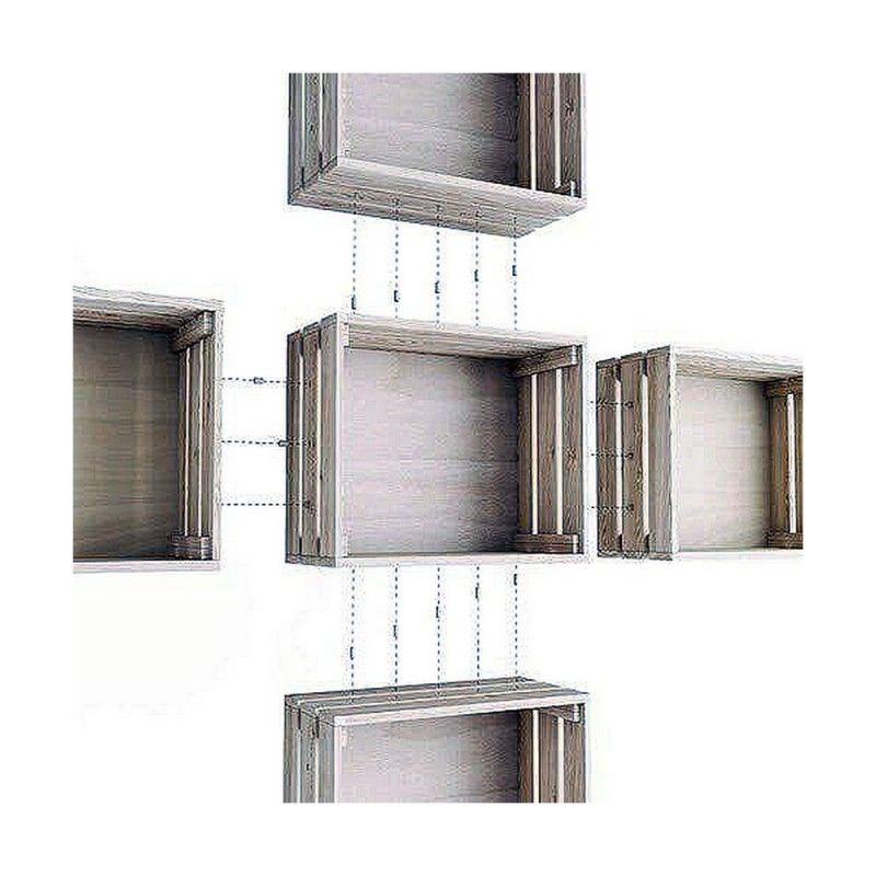 Caja de pino macizo Astigarraga Home Box sin barniz 38,4x25,6x28 cm - 3