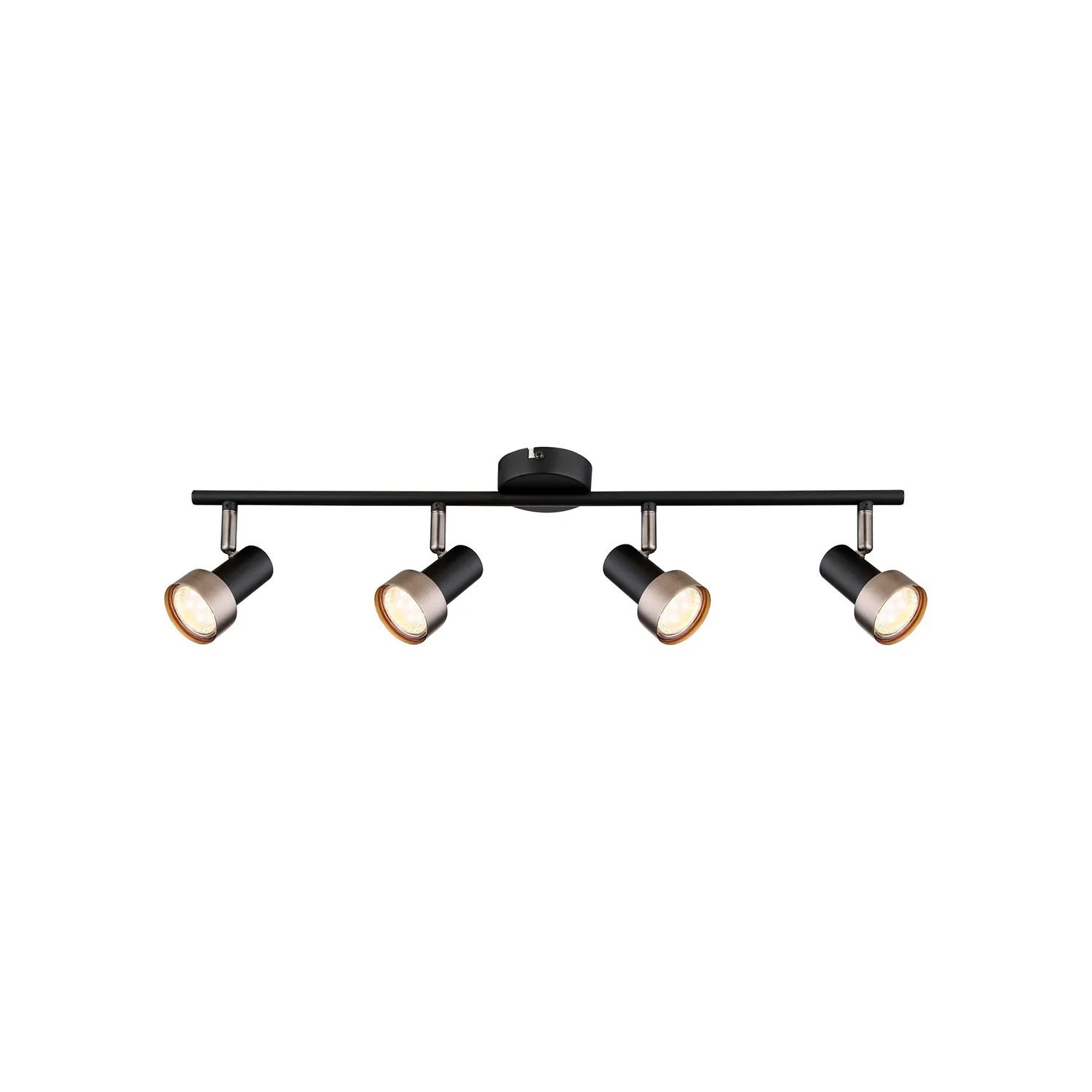 Lampa sufitowa Konrad czarny matowa-srebrna 4xGU10x50W metal wym:12,5x60x5,5cm IP20 Rabalux