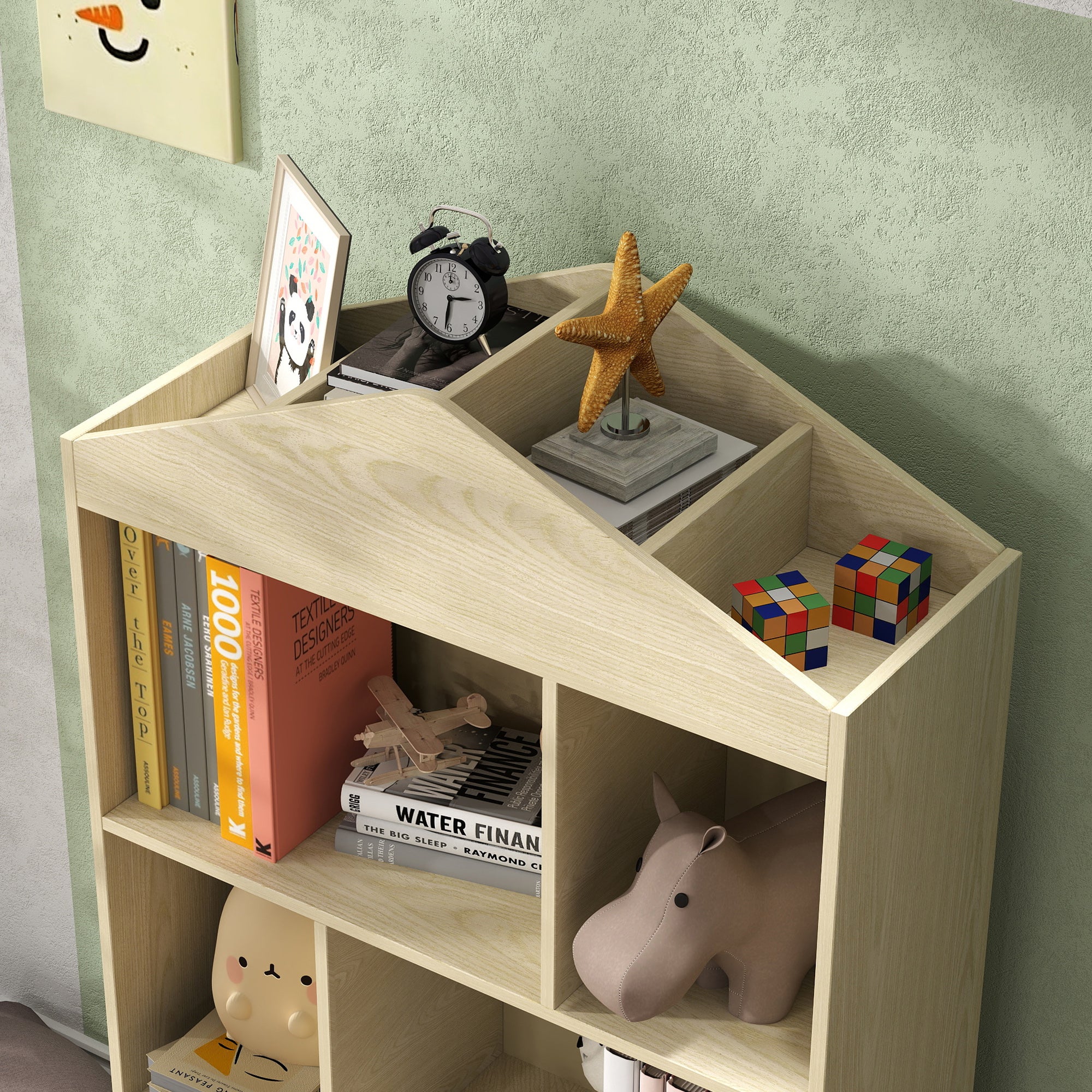 Bibliothèque pour Chambre enfant en MDF Multicouleur H. 140.5 x l. 30 x P. 80 cm - 5