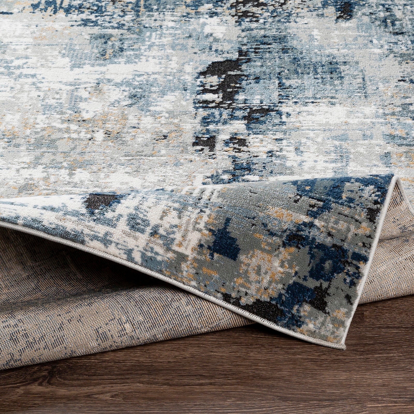 LIVABLISS Tapete Abstracto Moderno Azul/Cinza/Bege 200x275 cm Lena - 4