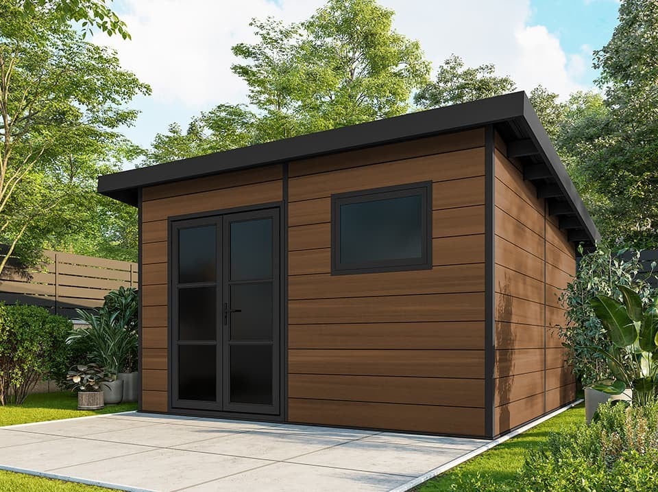 Abri de Jardin Composite ALMA - 15m2 - Brun - Cabane de Jardin | Leroy