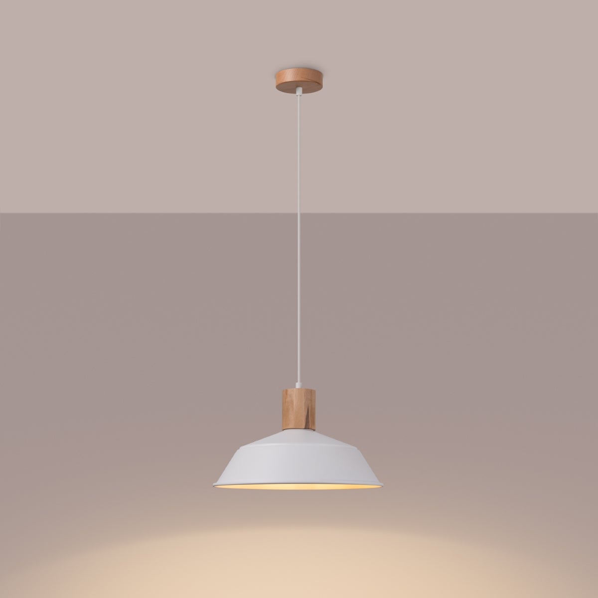 Lampa wisząca FANOVA biała LED 3000K - 34x34x120cm Sollux