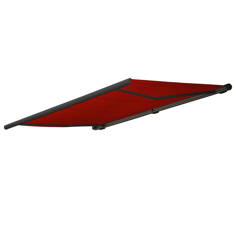 Wymienne poszycie do markizy T123, pełna kaseta Wymienne poszycie przeciwsłoneczne 4.5x3m ~ Akryl bordowo-czerwony