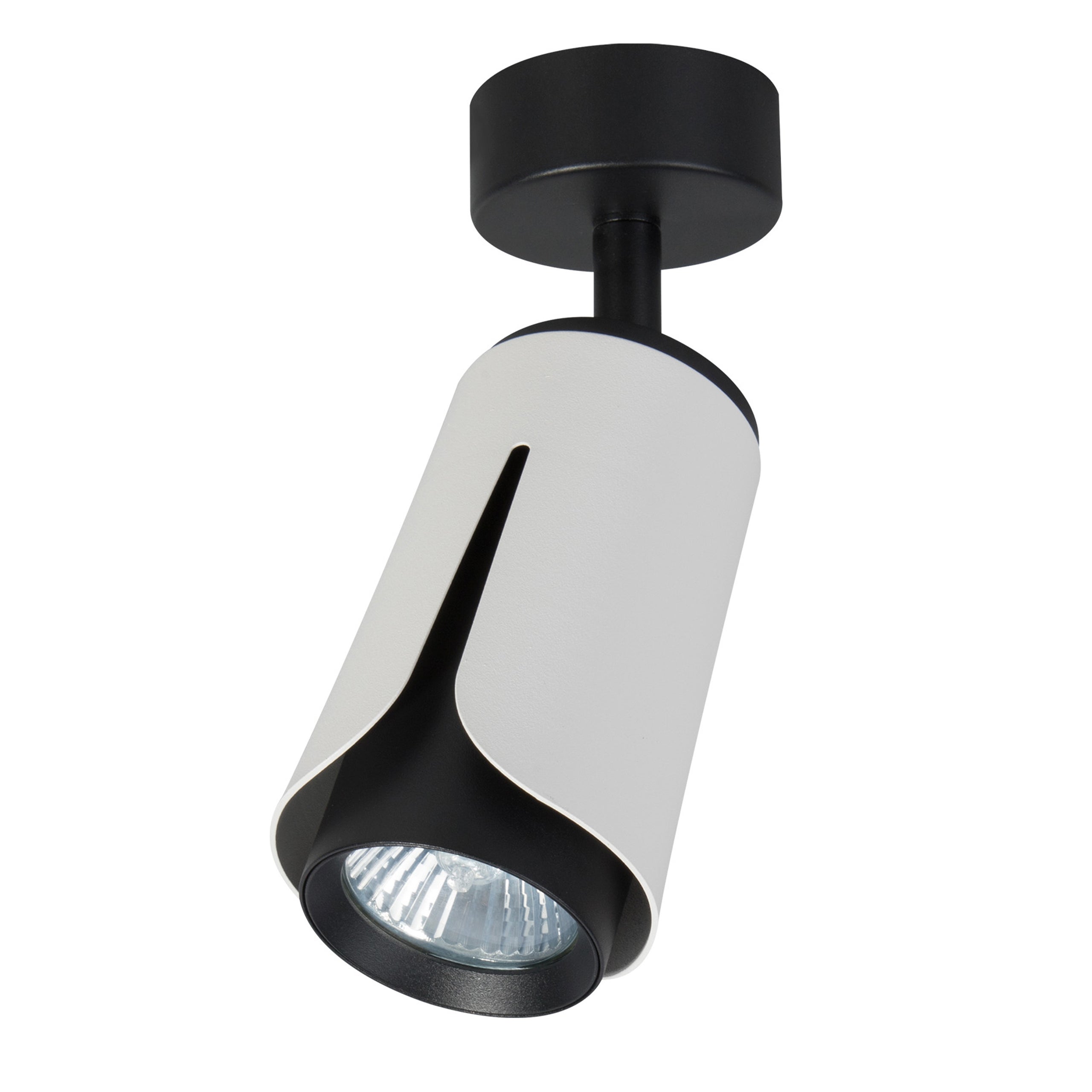 Kinkiet pojedynczy lampa GU10 LED ruchomy do wewnątrz biało-czarny XUDO