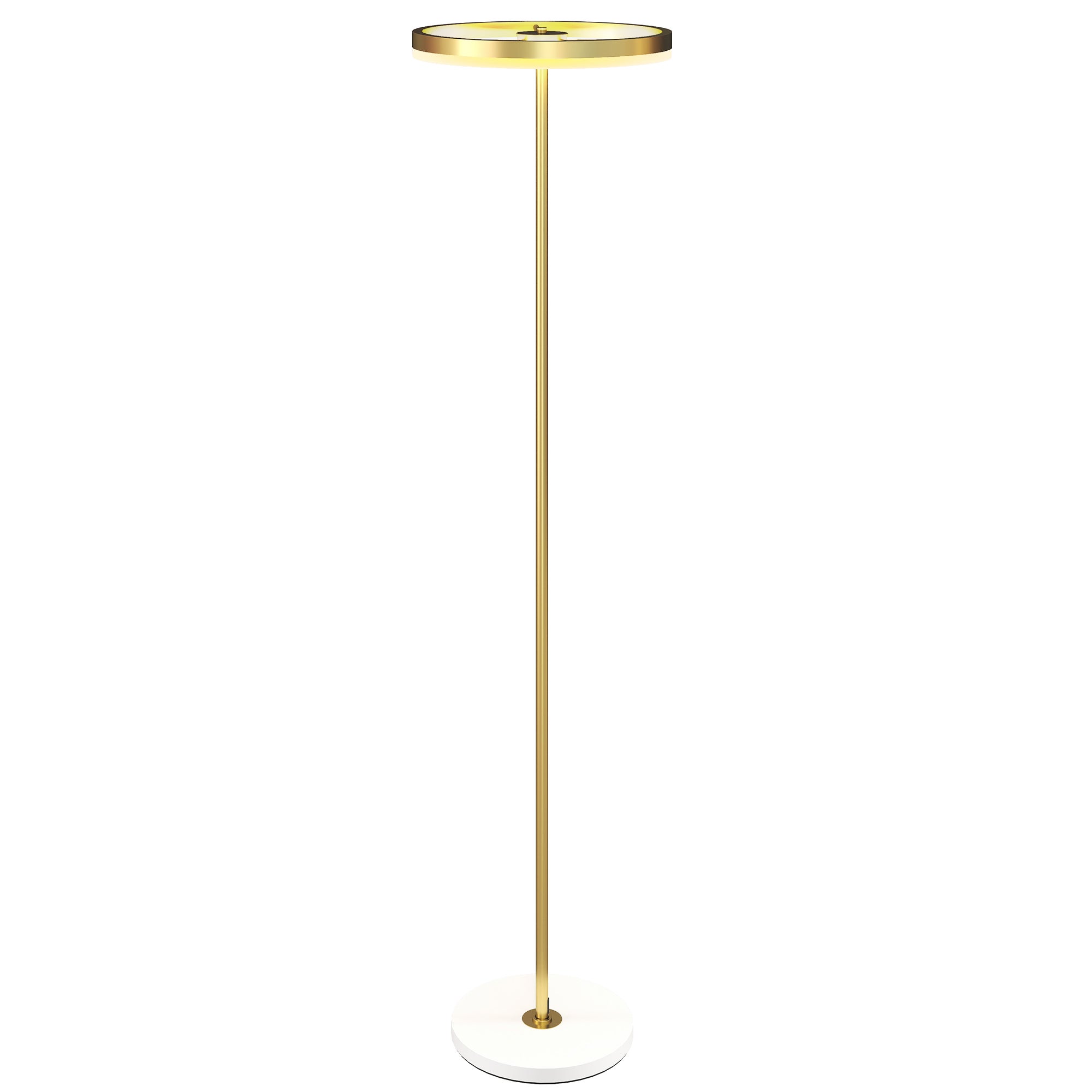 EDISHINE Lampada da Terra Soggiorno con Paralume in Lino e Telecomando