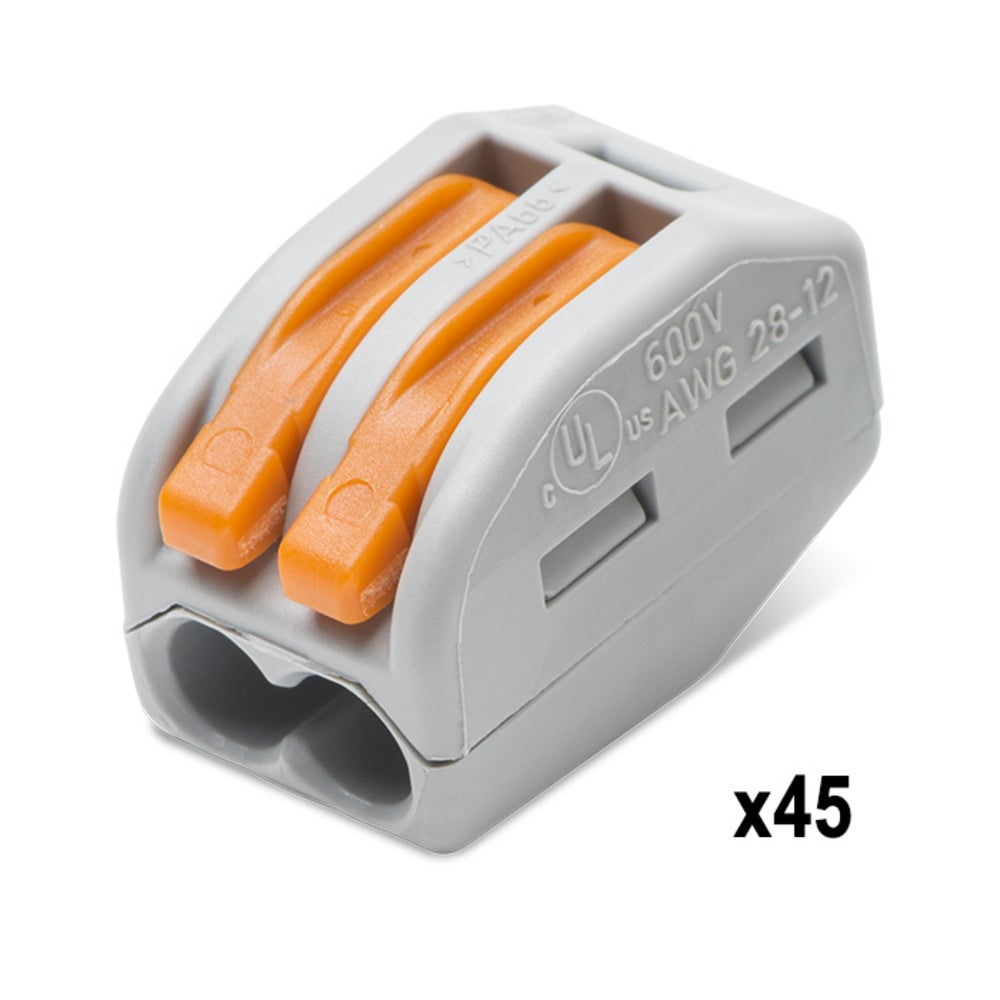 Mallette bornes Wago S222, 80 pièces (45x2E, 30x3E, 5x5E), levier, CAGE CLAMP®, 32 A, 400 V, fils jusqu'à 4 mm² - 4