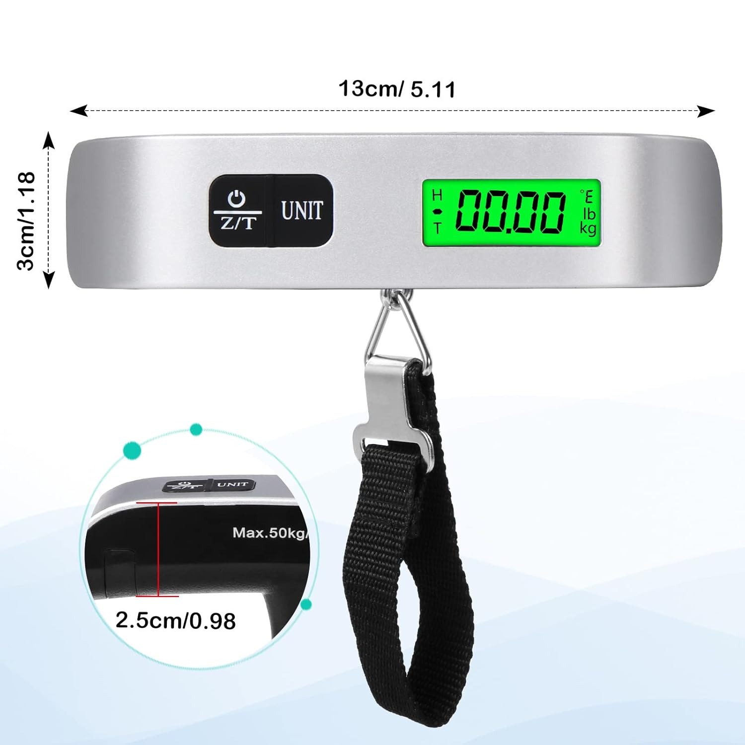 Pèse-bagage Numérique électronique Avec écran LCD - 50kg / 110lb - Neuf
