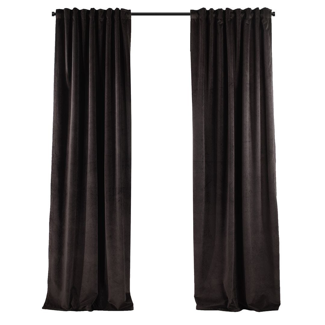 Rideau En Velours Extra Long de 1 Panneau Castor 140*325 | Leroy Merlin Rideau En Velours Extra Long de 1 Panneau Castor 140*325 | Leroy Merlin