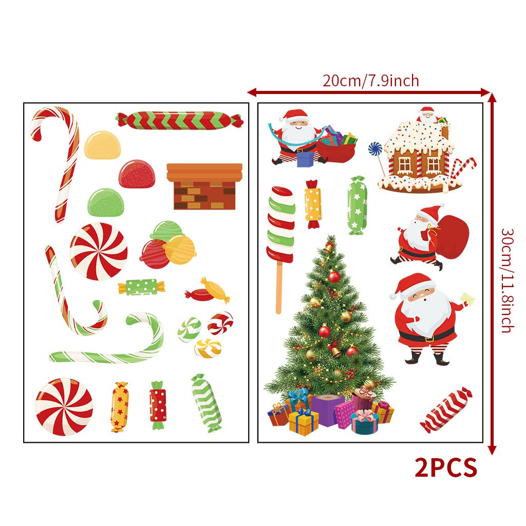 Lot De 196 Autocollants De Noël Pour Fenêtre | PVC Réutilisable, Double Face | Père Noël, Sapins, Flocons… | Déco DIY - 5