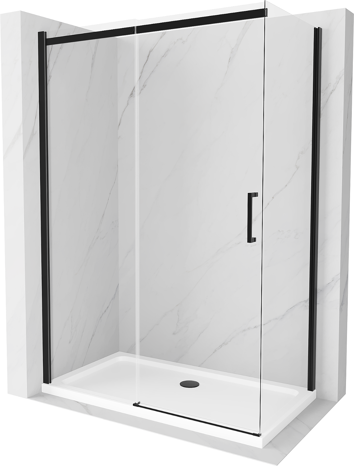 Cabine de douche en verre - AXIA SC1 - Relax - à portes coulissantes / en niche / en verre transparent