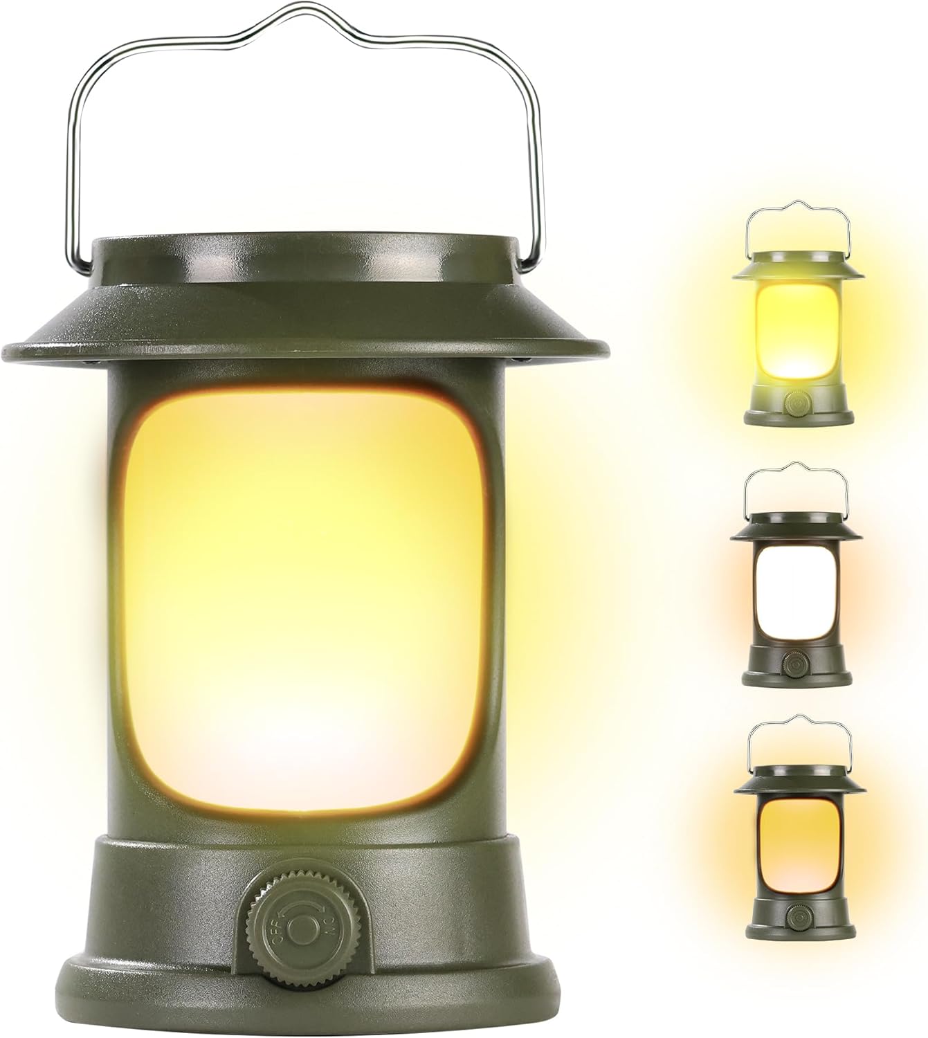 Retro lampa kempingowa LED z funkcją ściemniania i ciepłym światłem, powerbank z ładowaniem USB na wypadek awarii w ogrodzie kempingowym