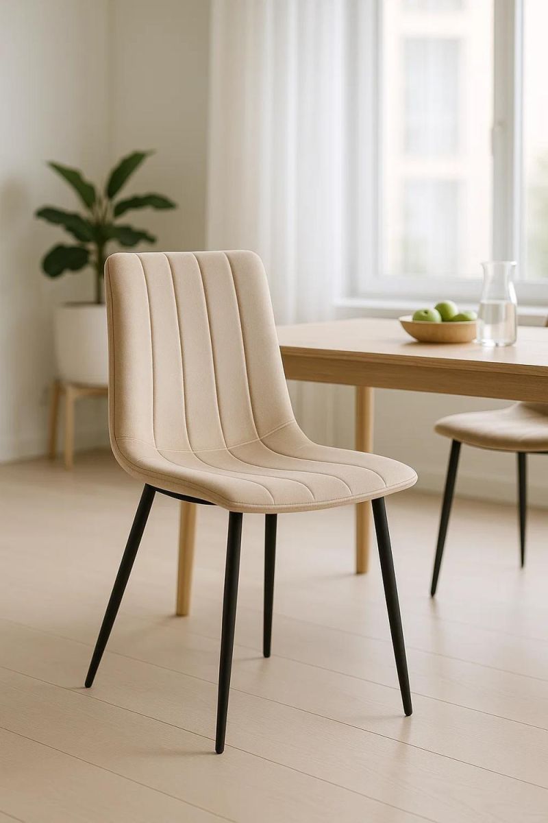 Regalos Miguel - Sillas Comedor - Silla Liny Terciopelo - Beige - 4