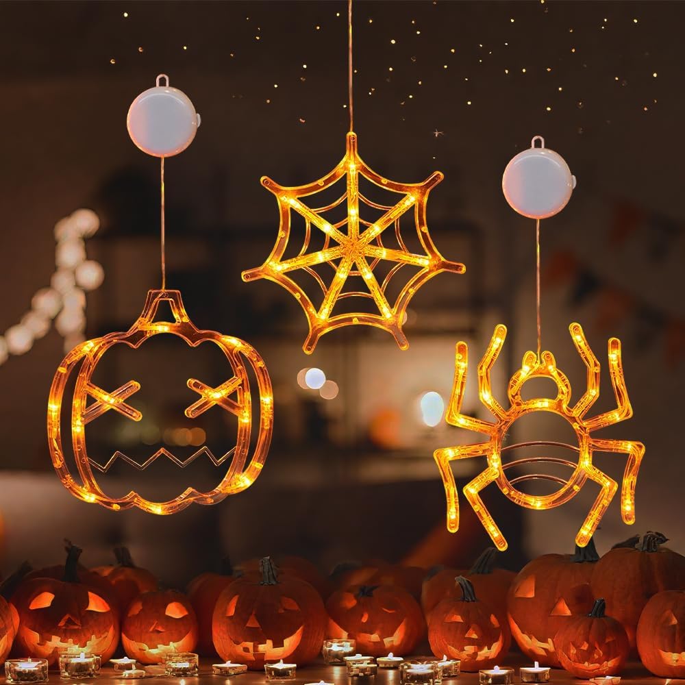 Lanterna decorativa per Halloween. LED a batteria che cambia colore. Decorazione per Halloween da esterno per casa, veranda e patio. Lampada a forma di zucca spettrale. - Italia