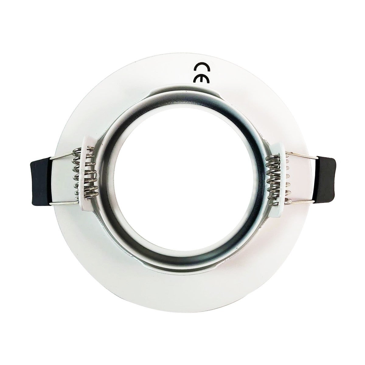 Collerette support encastrable orientable Spot LED rond blanc - Diamètre 90mm - Trou de perçage 65mm - 4