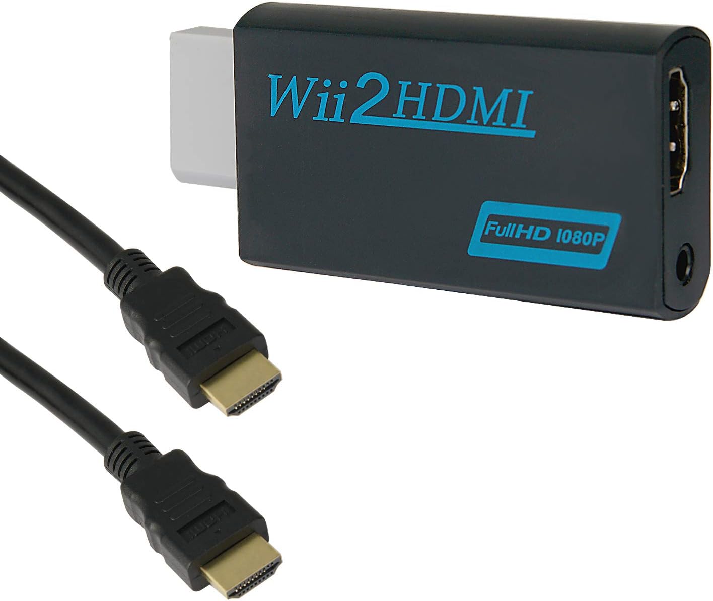Adaptador de Wii a HDMI con conector de salida de audio de 3,5 mm