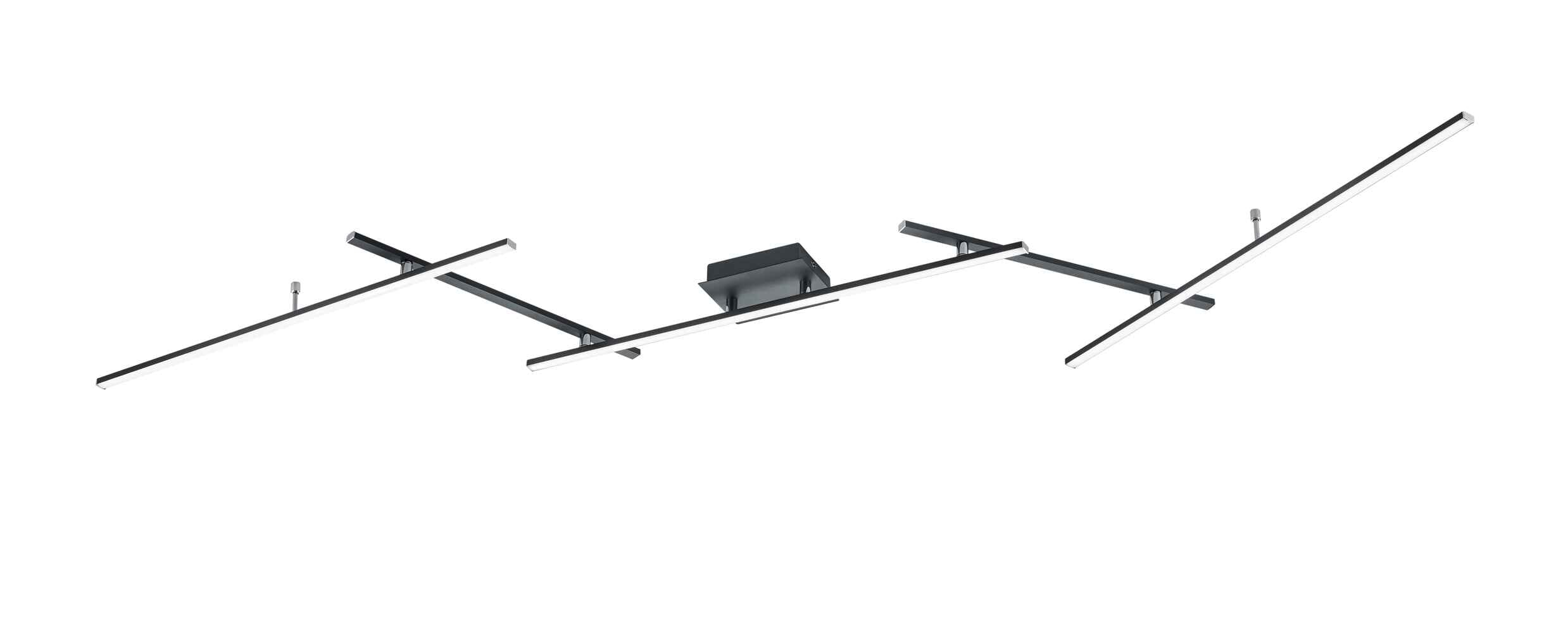 Lampa sufitowa z pilotem LED ARVIN 22W Odcienie bieli 2600lm metal czarno-biała wym:9x245x50cm IP20 Trio