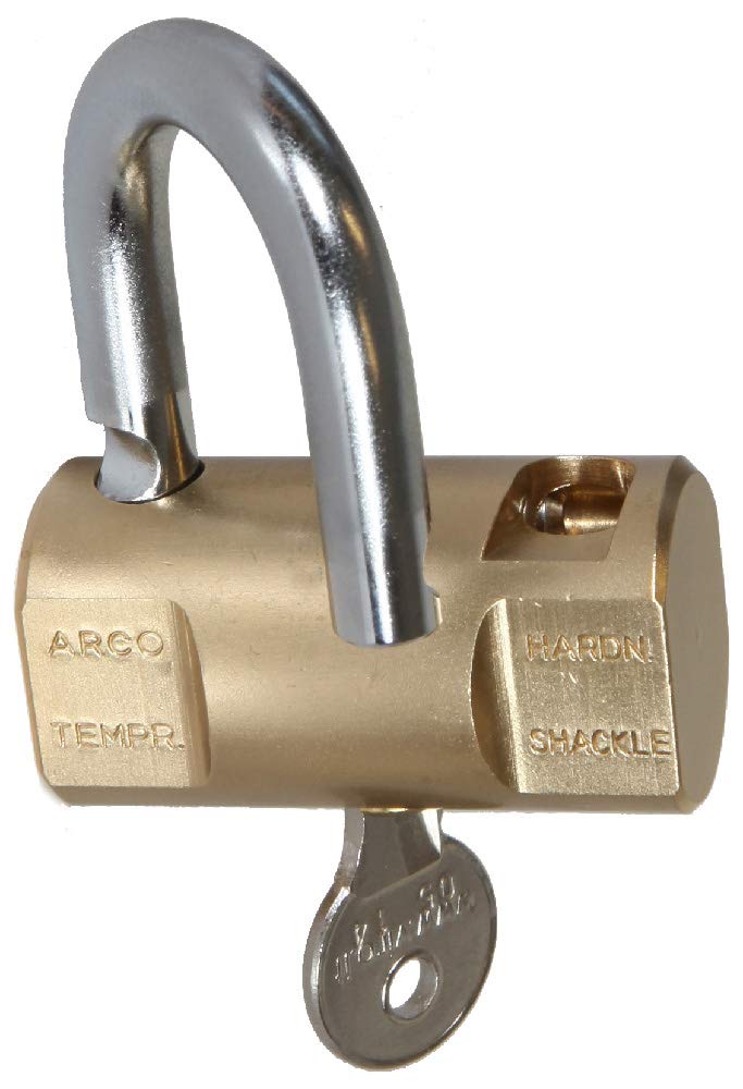 Viro lucchetto art 551.7 rettangolare 20 mm ad arco corto in acciaio