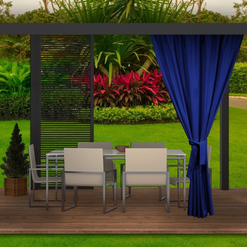 Cortinas de exterior 155x220cm, cortinas de exterior azul, cortina de pérgola impermeable, cortina para balcón, cortina de exterior para terraza