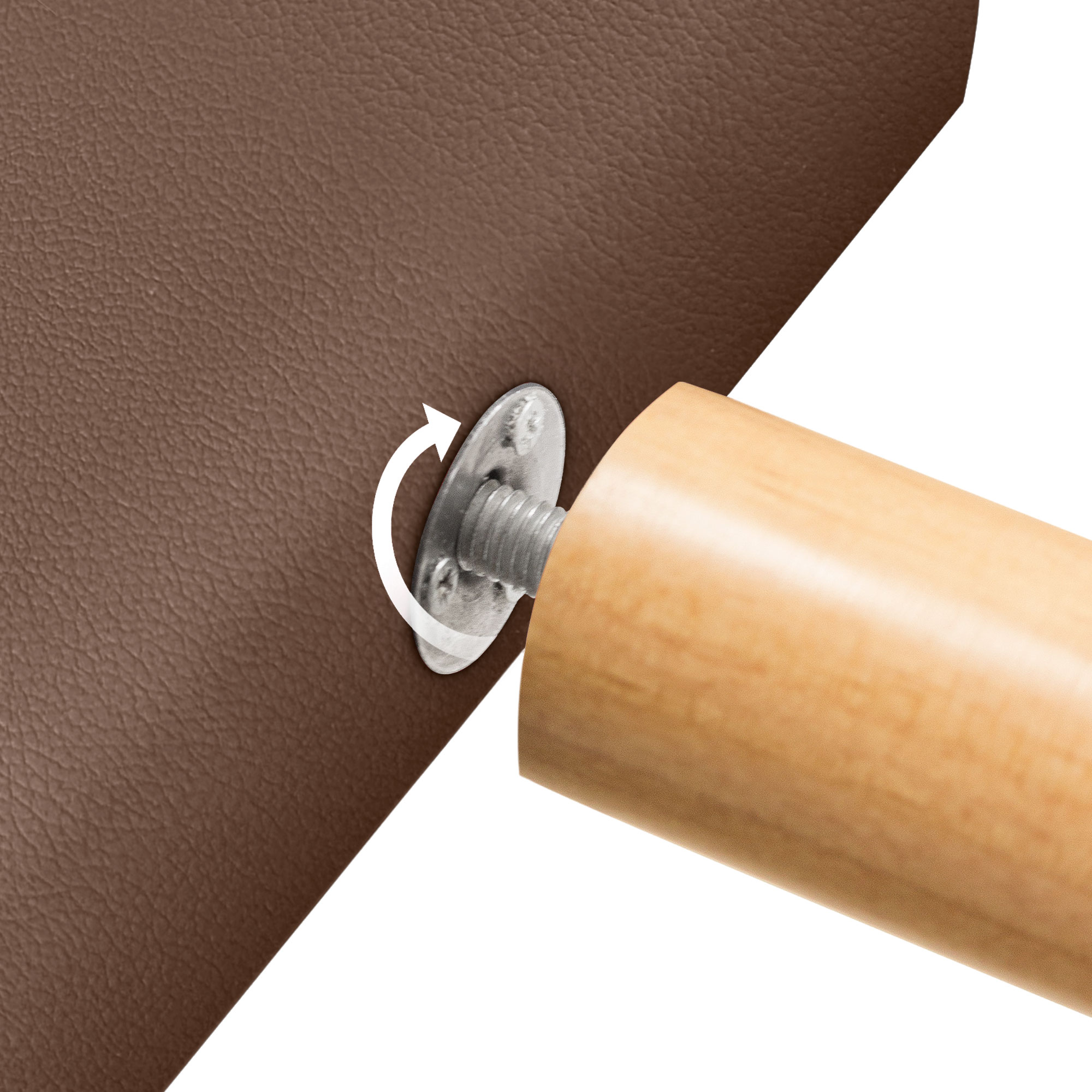 DHOME Cabecero de Polipiel Liso y con Patas cabeceros Cabezal tapizado Cama (Polipiel Arcilla, 105cm (Camas 80/90/105)) - 6