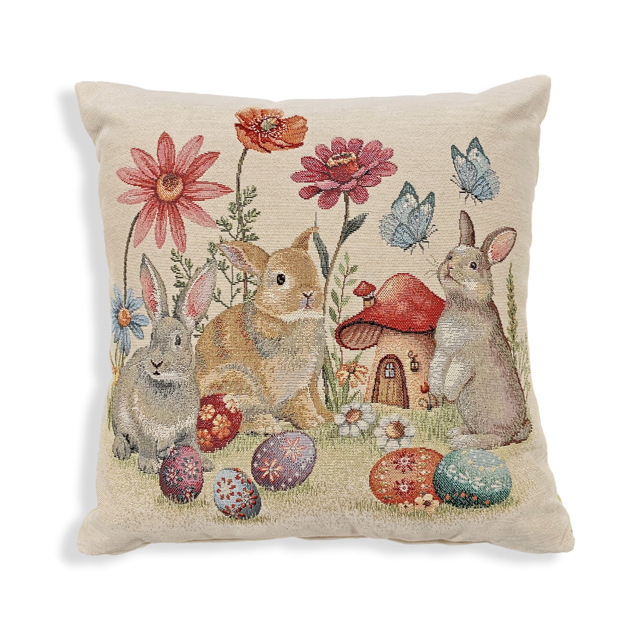 Mud Pie Cuscino Pasquale Coniglietto Lungo In Cotone Con Ricamo, 19,8 X 76,2 Cm - 5