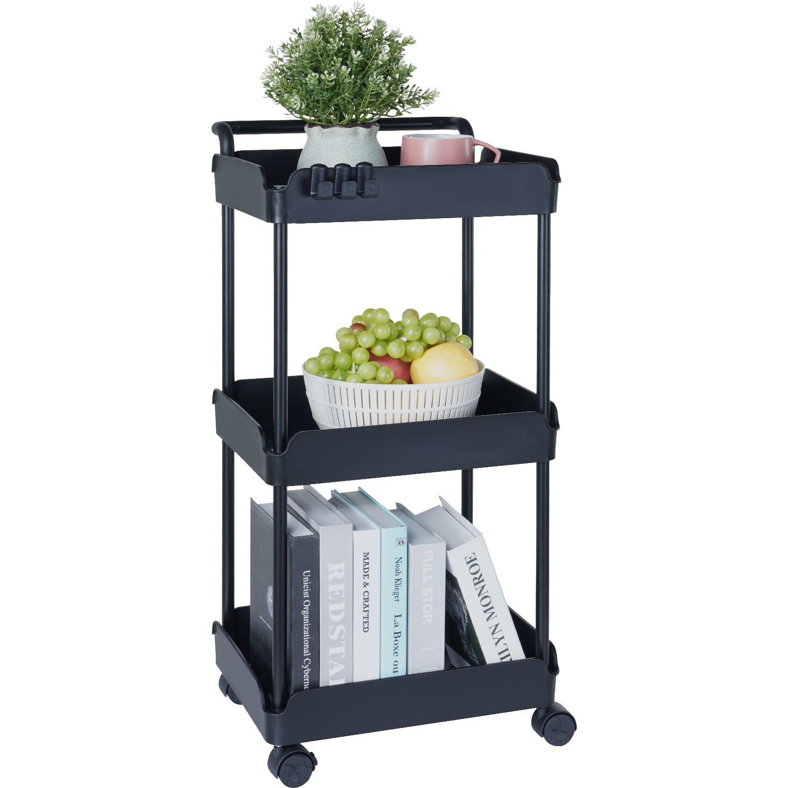 SPORWAY Support PC Sous Bureau Mobile Avec Roues - Chariot Tour PC Réglable Antidérapant